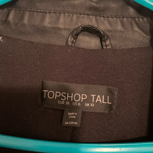 TOPSHOP FAUX LEATHER JACKET - Picture 2 of 4